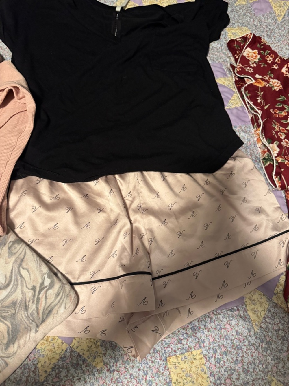 All juniors size Medium Print A-Line Skirt in Blush
